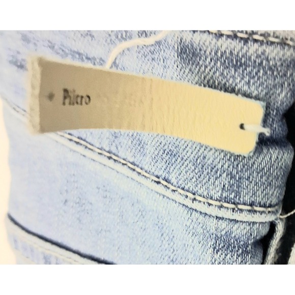 Pilcro Anthropologie Jeans Size 32 Blue High Rise Bootcut Embroidered Cropped - Picture 6 of 14
